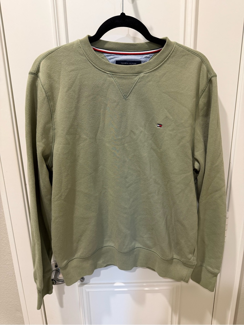 Tommy Hilfiger Men's Sage Green Crewneck Sweatshirt